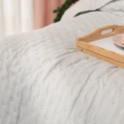 NULES Narzuta dekoracyjna, 200x220cm, kolor 013 jasny szary NULES0