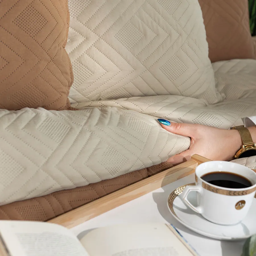 AVILA Narzuta dekoracyjna, 200x220cm, kolor 014 beżowy AVILA0