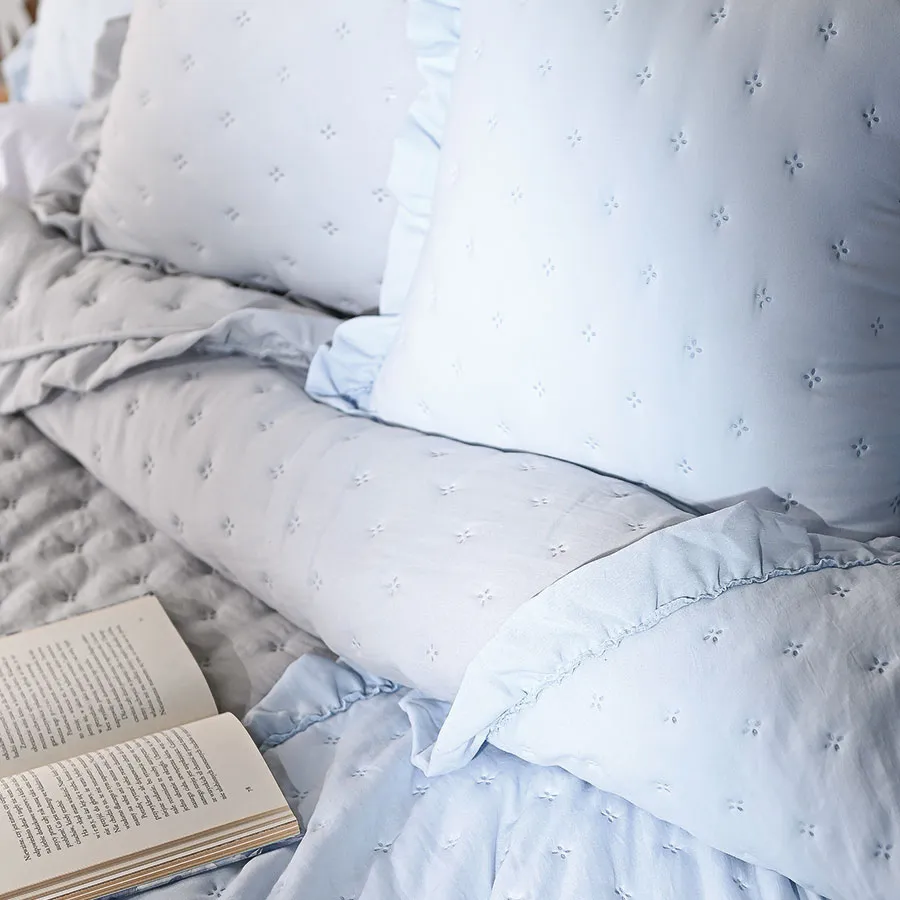 WERONA Narzuta dekoracyjna z falbaną, 200x220cm, kolor 001 szary WERONA