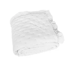 WERONA Narzuta dekoracyjna z falbaną, 200x220cm, kolor 011 biały WERONA
