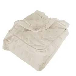 WERONA Narzuta dekoracyjna z falbaną, 170x210cm, kolor 608 ecru WERONA