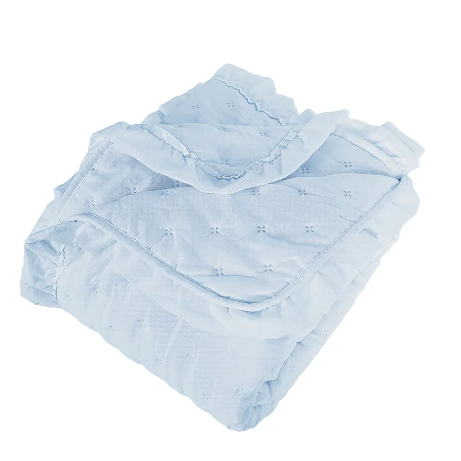 WERONA Narzuta dekoracyjna z falbaną, 200x220cm, kolor 302 baby blue WERONA