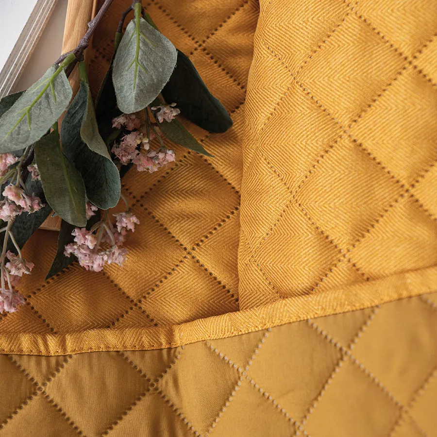 JODEŁKA Narzuta dekoracyjna, rozmiar 170x210cm, kolor 019 musztardowy 724330