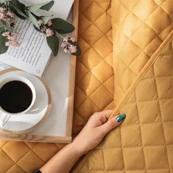 JODEŁKA Narzuta dekoracyjna, rozmiar 220x240cm, kolor 019 musztardowy 724330