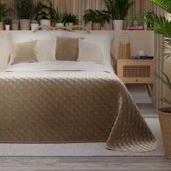 VELVI Narzuta dekoracyjna, rozmiar 170x210cm, kolor 001 ciemny beżowy VELVI0