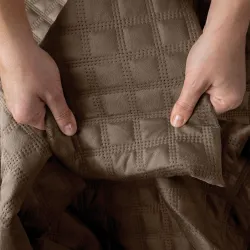 VELVI Narzuta dekoracyjna, rozmiar 170x210cm, kolor 002 brązowy VELVI0