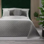 VELVI Pikowana narzuta - Głęboki Antracyt - 170x210 cm