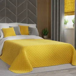 VELVI Narzuta dekoracyjna, rozmiar 170x210cm, kolor 009 żółty VELVI0
