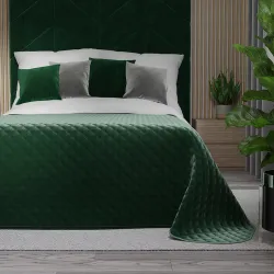 VELVI Narzuta dekoracyjna, rozmiar 170x210cm, kolor 010 ciemny zielony butelkowy VELVI0