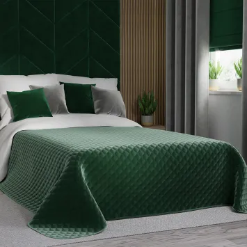 VELVI Narzuta dekoracyjna, rozmiar 170x210cm, kolor 010 ciemny zielony butelkowy VELVI0 2