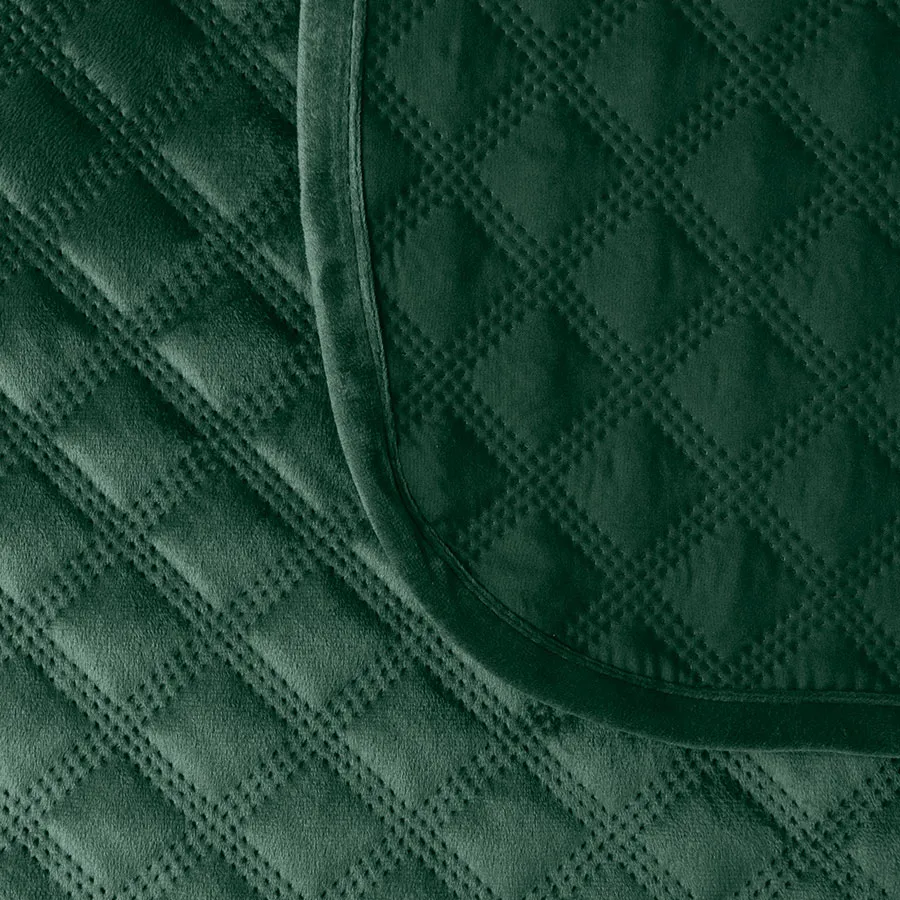 VELVI Narzuta dekoracyjna, rozmiar 170x210cm, kolor 010 ciemny zielony butelkowy VELVI0