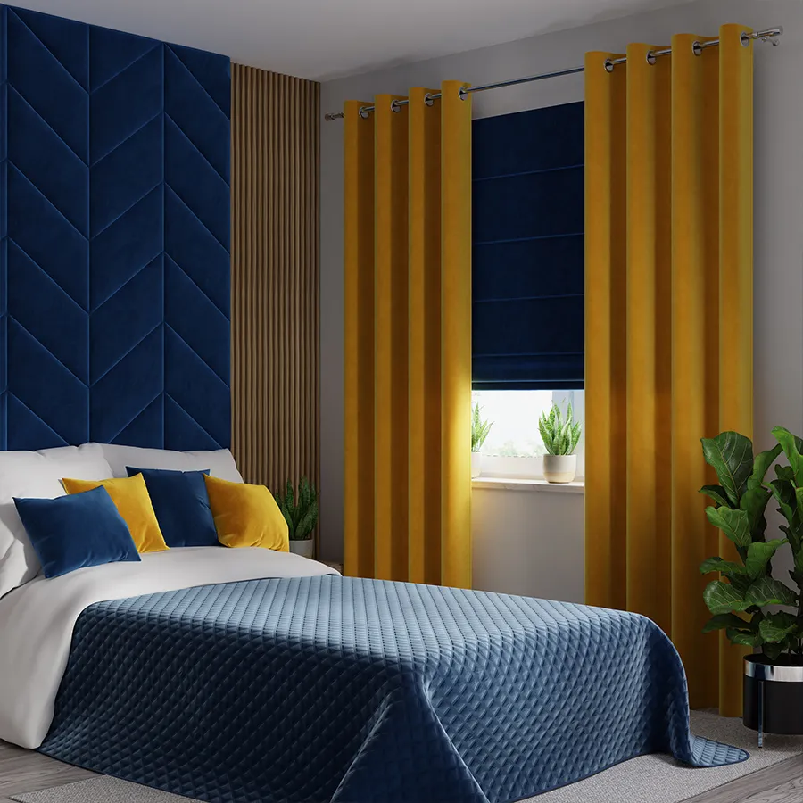 VELVI Narzuta dekoracyjna, rozmiar 170x210cm, kolor 011 granatowy VELVI0