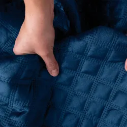 VELVI Narzuta dekoracyjna, rozmiar 170x210cm, kolor 011 granatowy VELVI0