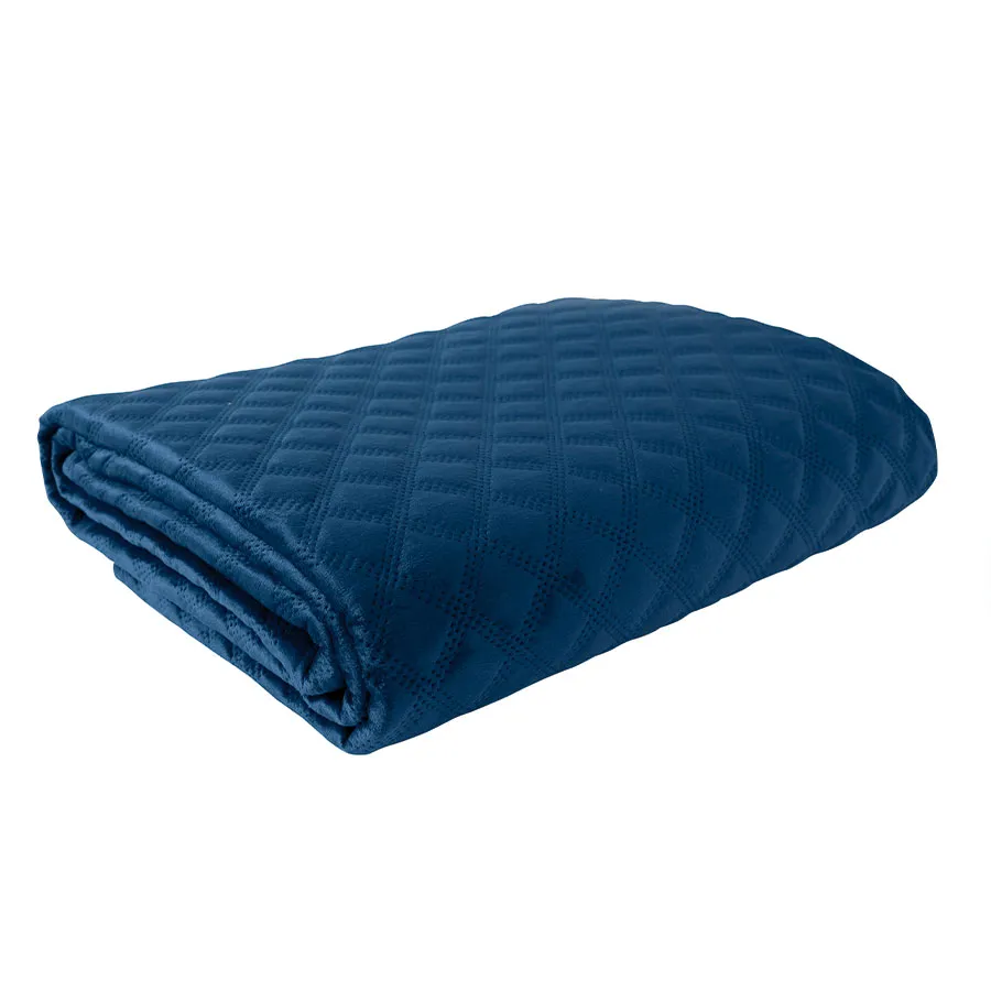 VELVI Narzuta dekoracyjna, rozmiar 170x210cm, kolor 011 granatowy VELVI0