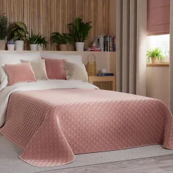 VELVI Narzuta dekoracyjna, rozmiar 170x210cm, kolor 013 ciemny pudowy różowy VELVI0