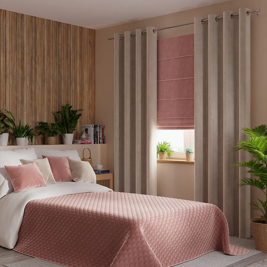 VELVI Narzuta dekoracyjna, rozmiar 170x210cm, kolor 013 ciemny pudowy różowy VELVI0