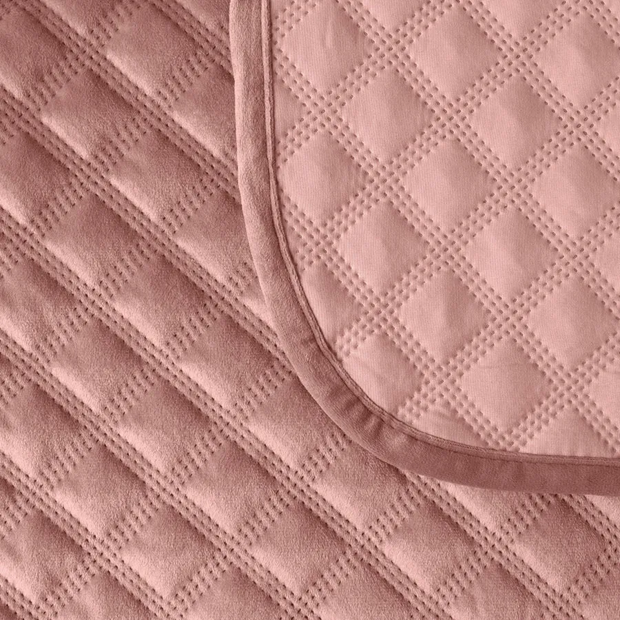 VELVI Narzuta dekoracyjna, rozmiar 170x210cm, kolor 013 ciemny pudowy różowy VELVI0