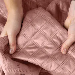 VELVI Narzuta dekoracyjna, rozmiar 170x210cm, kolor 013 ciemny pudowy różowy VELVI0