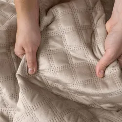 VELVI Narzuta dekoracyjna, rozmiar 170x210cm, kolor 015 ciemny kremowy VELVI0