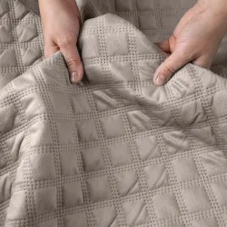 VELVI Narzuta dekoracyjna, rozmiar 170x210cm, kolor 017 szaro-beżowy VELVI0