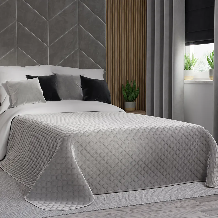 VELVI Narzuta dekoracyjna, rozmiar 170x210cm, kolor 020 szary VELVI0