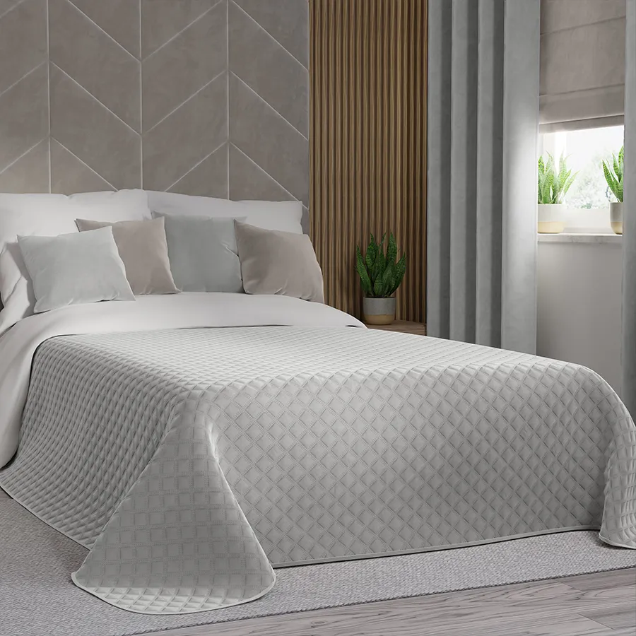 VELVI Narzuta dekoracyjna, rozmiar 170x210cm, kolor 021 pastelowy szary VELVI0