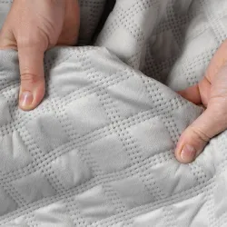 VELVI Narzuta dekoracyjna, rozmiar 170x210cm, kolor 021 pastelowy szary VELVI0