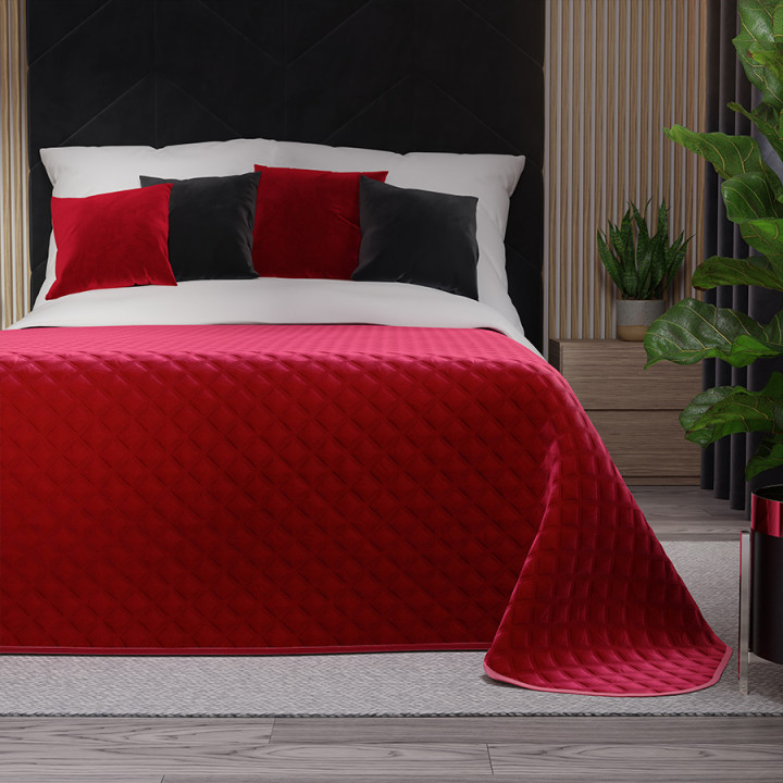 VELVI Narzuta dekoracyjna, rozmiar 170x210cm, kolor 043 czerwony VELVI0