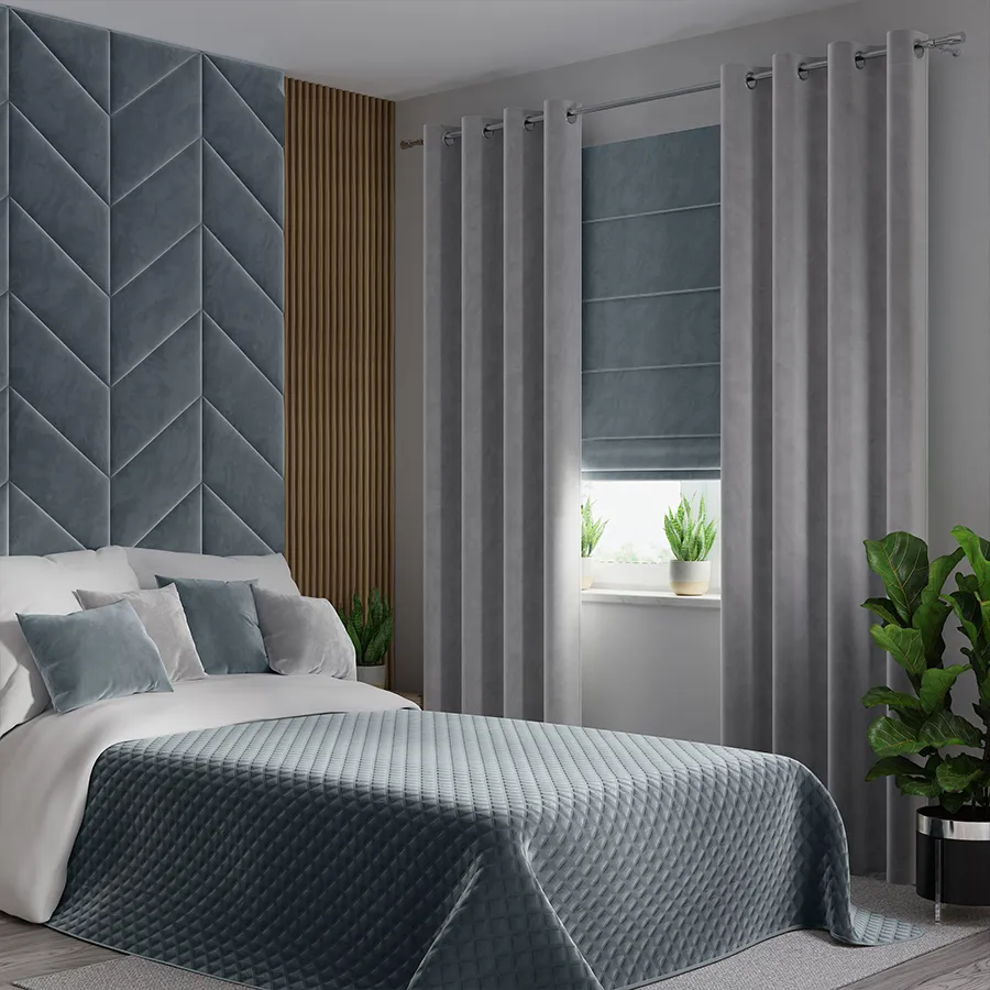 VELVI Narzuta dekoracyjna, rozmiar 170x210cm, kolor 063 niebieski VELVI0