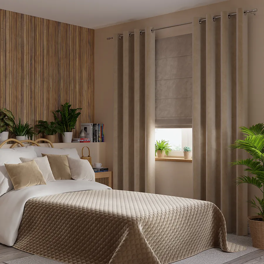 VELVI Narzuta dekoracyjna, rozmiar 220x240cm, kolor 001 ciemny beżowy VELVI0