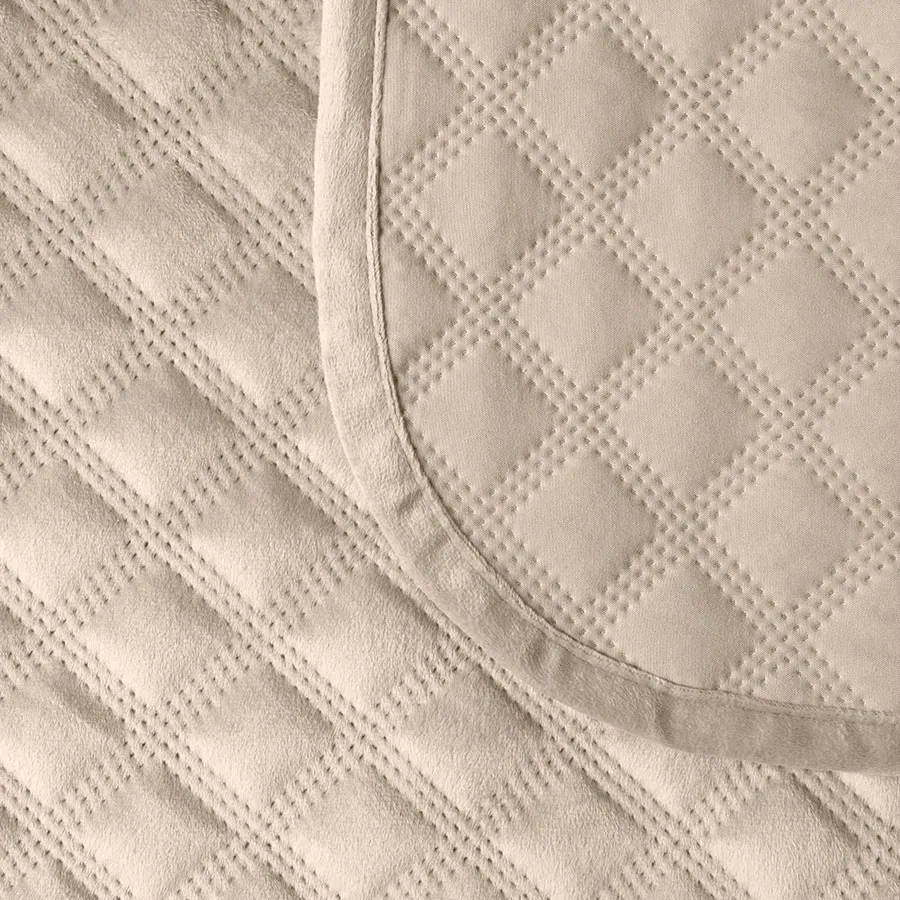 VELVI Narzuta dekoracyjna, rozmiar 220x240cm, kolor 001 ciemny beżowy VELVI0