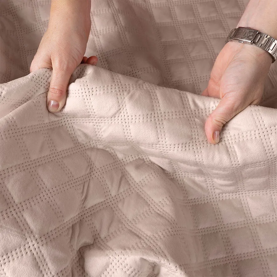 VELVI Narzuta dekoracyjna, rozmiar 220x240cm, kolor 004 pudrowy różowy VELVI0