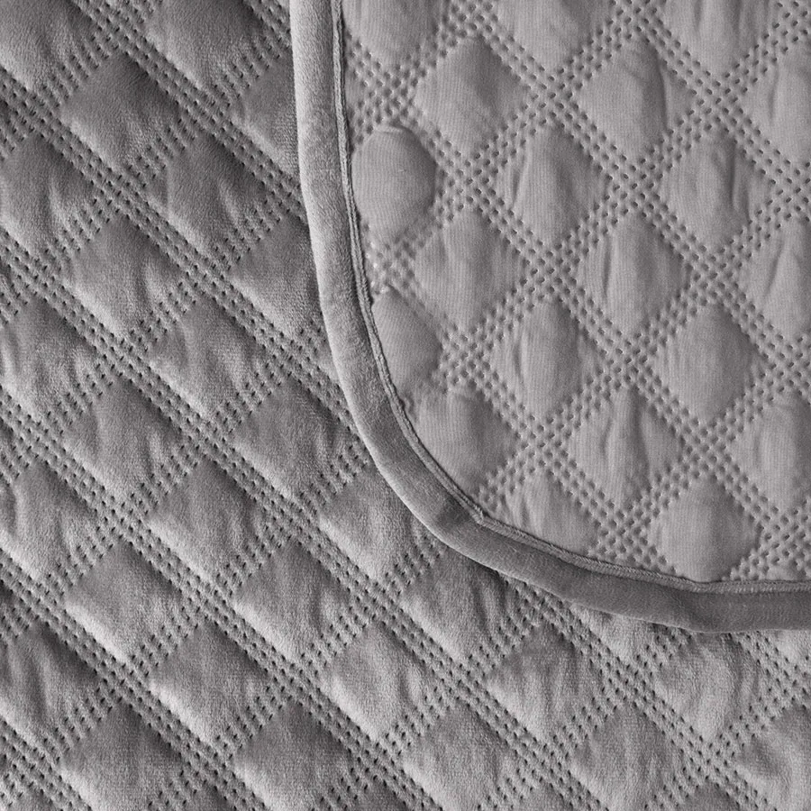VELVI Narzuta dekoracyjna, rozmiar 220x240cm, kolor 005 jasny szary VELVI0