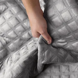 VELVI Narzuta dekoracyjna, rozmiar 220x240cm, kolor 005 jasny szary VELVI0