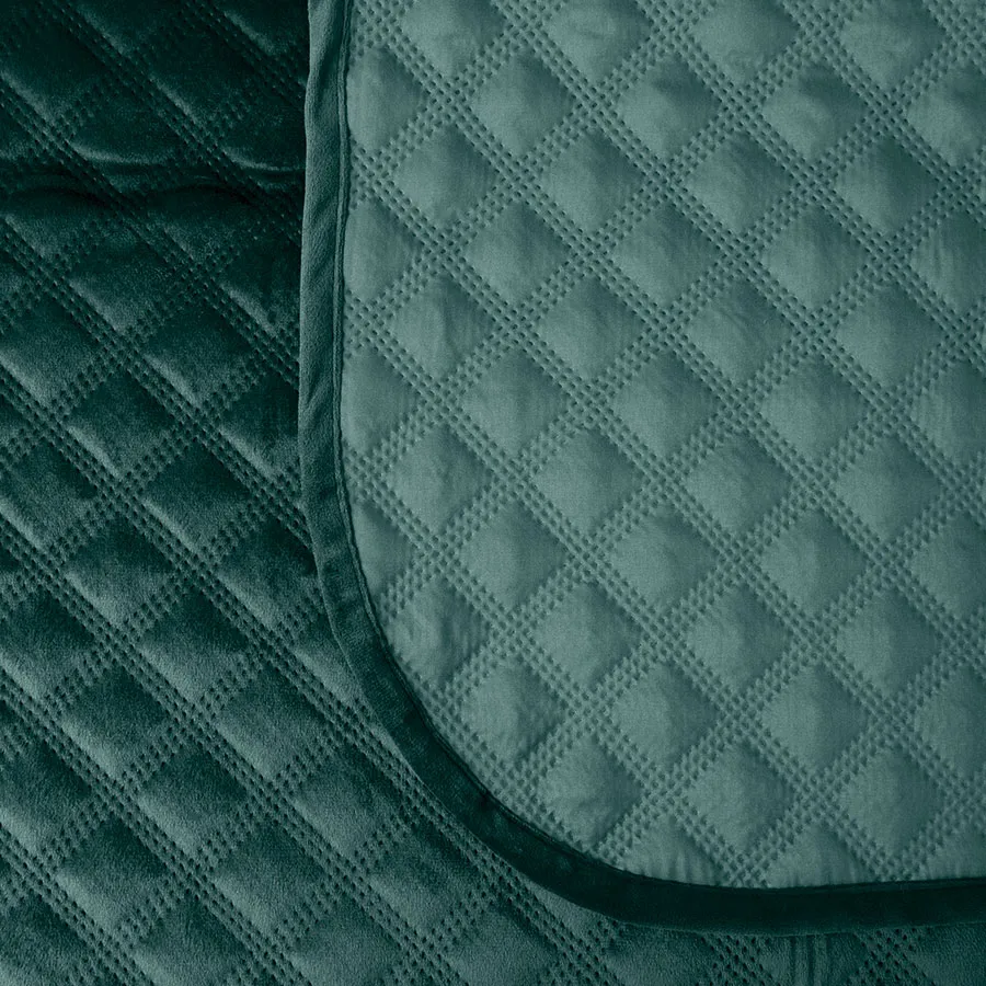VELVI Narzuta dekoracyjna, rozmiar 220x240cm, kolor 008 ciemny turkusowy petrol VELVI0
