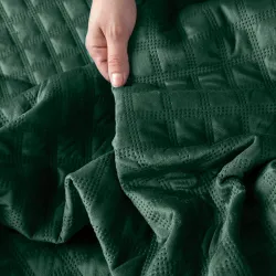 VELVI Narzuta dekoracyjna, rozmiar 220x240cm, kolor 010 ciemny zielony butelkowy VELVI0