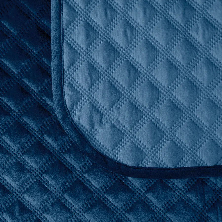 VELVI Narzuta dekoracyjna, rozmiar 220x240cm, kolor 011 granatowy VELVI0