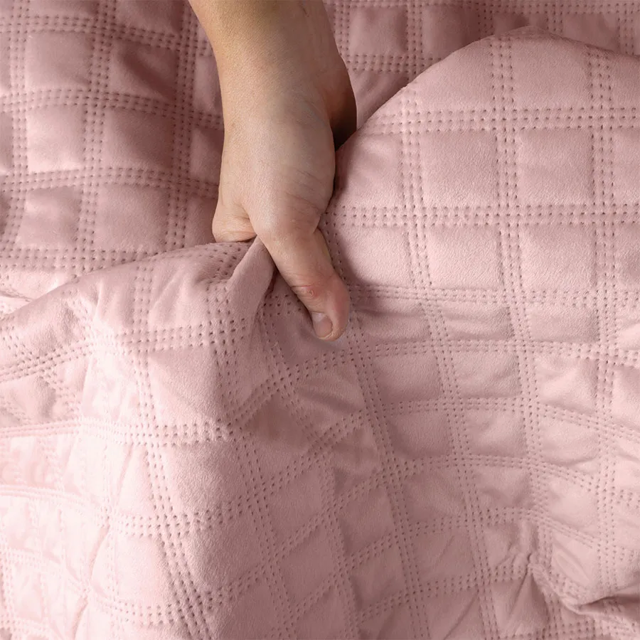 VELVI Narzuta dekoracyjna, rozmiar 220x240cm, kolor 014 jasny różowy VELVI0