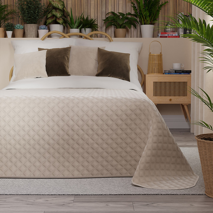 VELVI Narzuta dekoracyjna, rozmiar 220x240cm, kolor 016 kremowy VELVI0