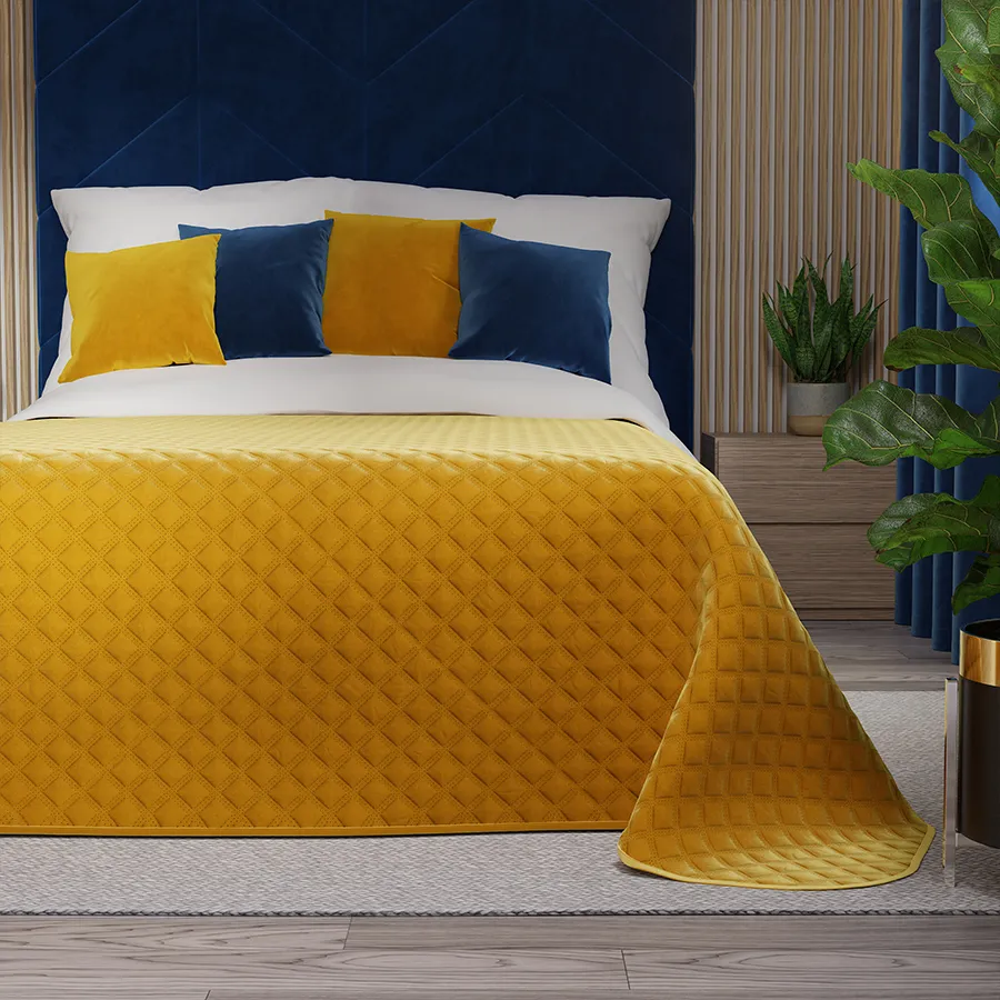 VELVI Narzuta dekoracyjna, rozmiar 220x240cm, kolor 019 szafranowy VELVI0