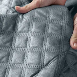 VELVI Narzuta dekoracyjna, rozmiar 220x240cm, kolor 063 niebieski VELVI0