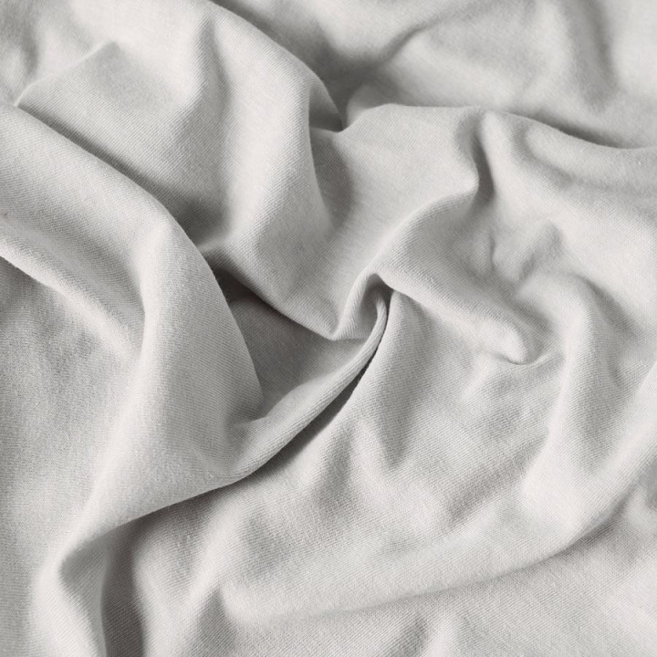 DREAMY PREMIUM Prześcieradło jersey z gumką, szerokość 90 x wysokość 200cm, kolor 002 jasny szary 100033