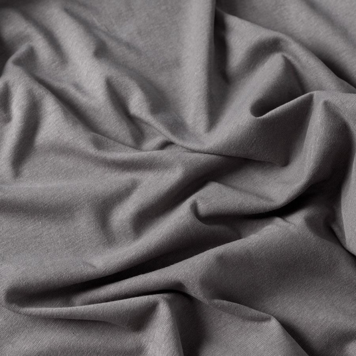 DREAMY PREMIUM Prześcieradło jersey z gumką, szerokość 90 x wysokość 200cm, kolor 003 ciemny szary 100033