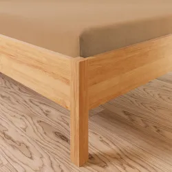 DREAMY PREMIUM Prześcieradło jersey z gumką, szerokość 120 x wysokość 200cm, kolor 013 jasny brązowy 100033