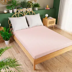 DREAMY PREMIUM Prześcieradło jersey z gumką, szerokość 120 x wysokość 200cm, kolor 014 jasny różowy 100033