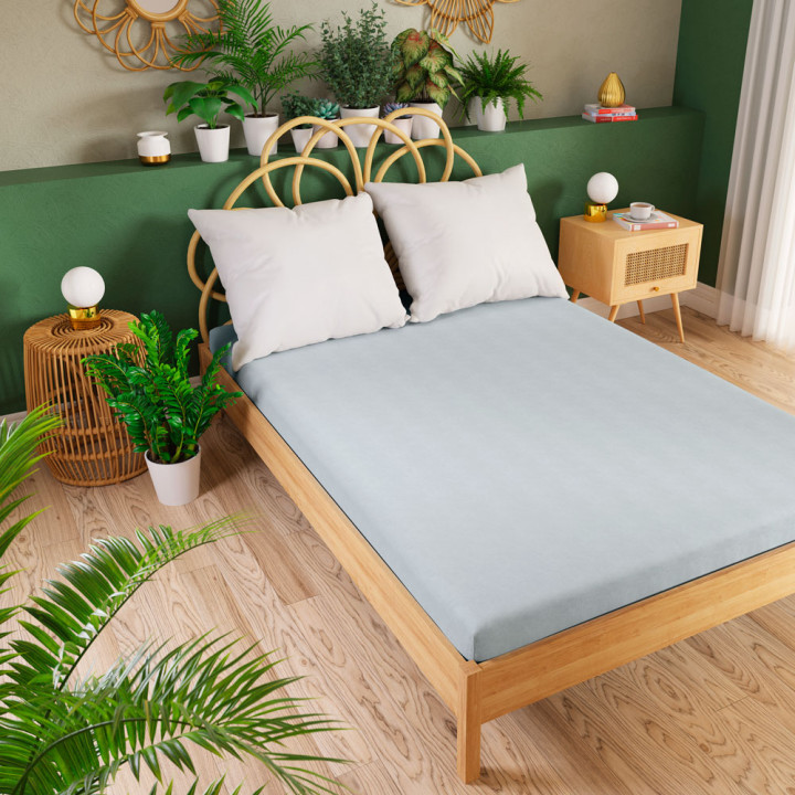 DREAMY PREMIUM Prześcieradło jersey z gumką, szerokość 180 x wysokość 200cm, kolor 015 niebieski 100033