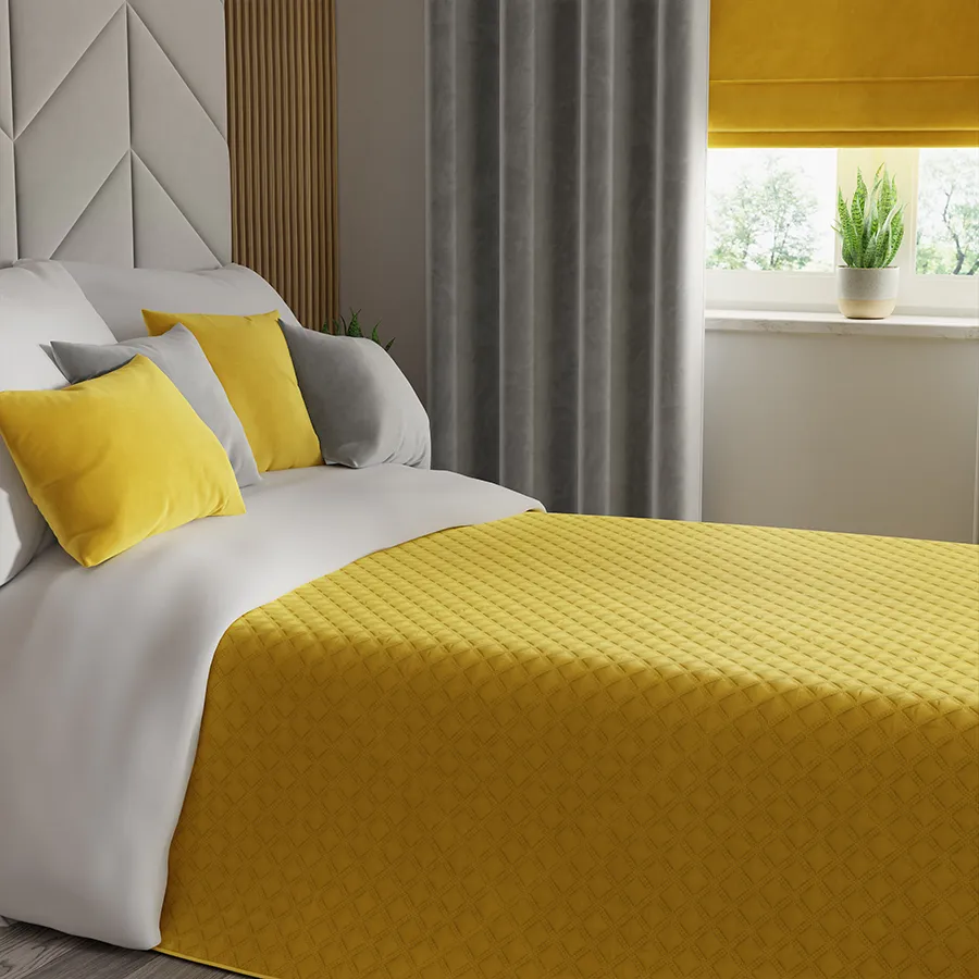 VELVI Poszewka dekoracyjna, 40x40cm, kolor 009 żółty VELVI0