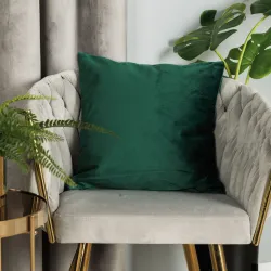 VELVI Poszewka dekoracyjna, 40x40cm, kolor 010 ciemny zielony butelkowy VELVI0