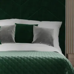 VELVI Poszewka dekoracyjna, 40x40cm, kolor 010 ciemny zielony butelkowy VELVI0