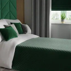 VELVI Poszewka dekoracyjna, 40x40cm, kolor 010 ciemny zielony butelkowy VELVI0